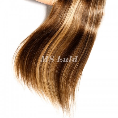 #4/27 Honey Blonde Highlight Natural Straight Virgin Human Hair Bundles | Human Hair Wig | Lace Front